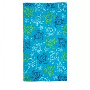 Blue Sea Turtle Beach Towel Reversable